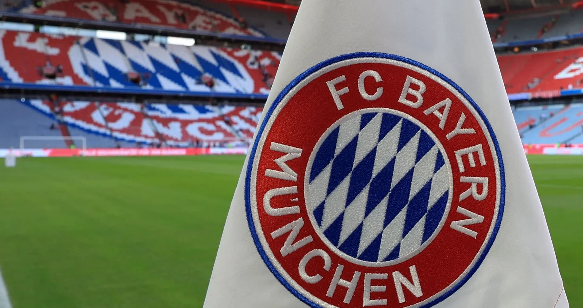 FC Bayern München flag at stadium before match
