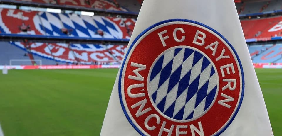 FC Bayern München flag at stadium before match