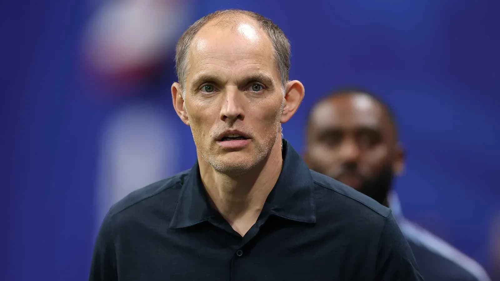 Football manager during a press conference event