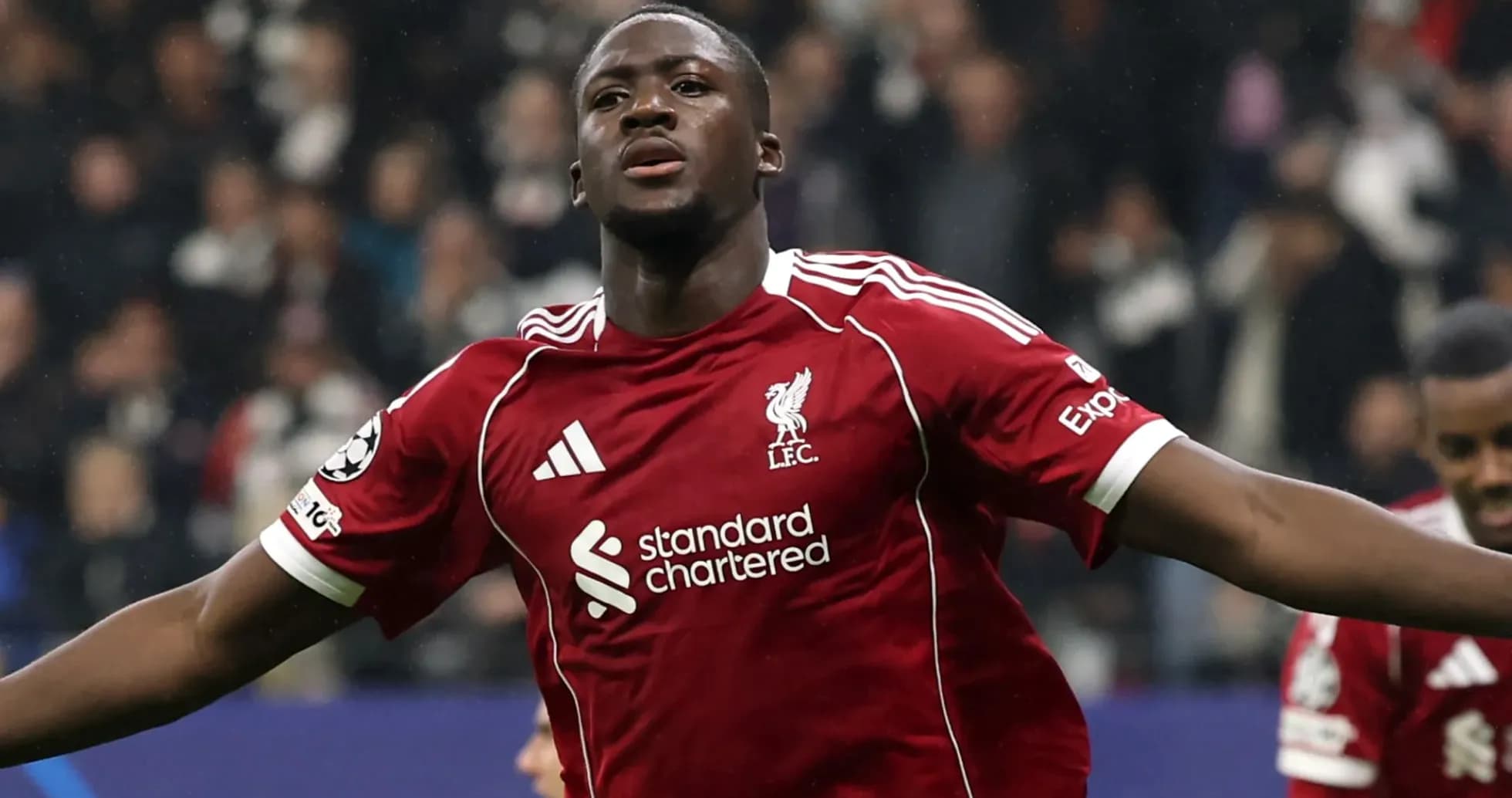 Liverpool player celebrating a goal during match