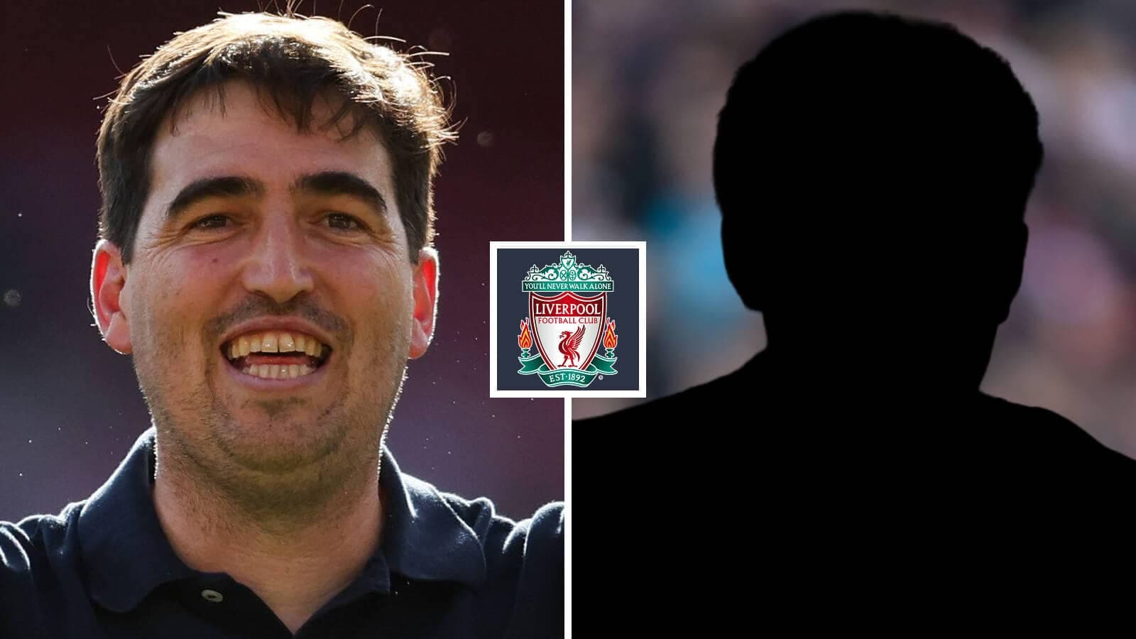 Smiling coach next to silhouette with Liverpool logo