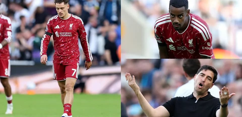 Liverpool players and coach during a match