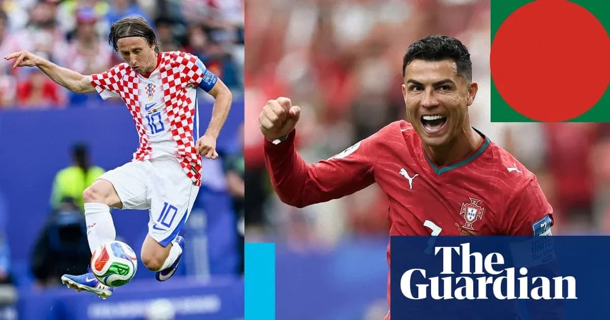 Luka Modrić and Cristiano Ronaldo during match action