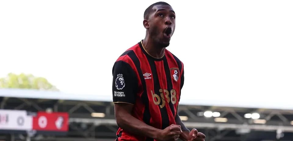 Bournemouth player celebrating a goal on the pitch
