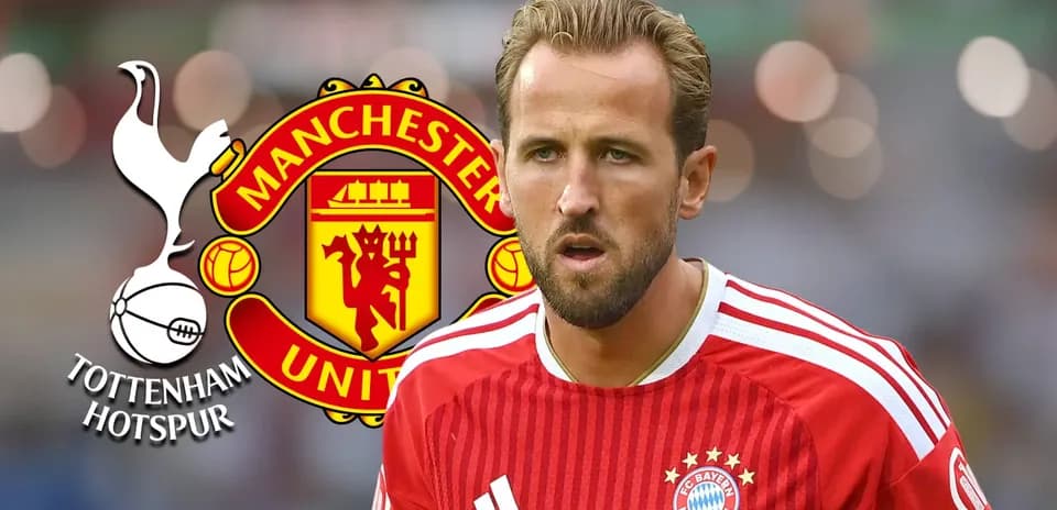 Harry Kane in Bayern Munich kit with logos