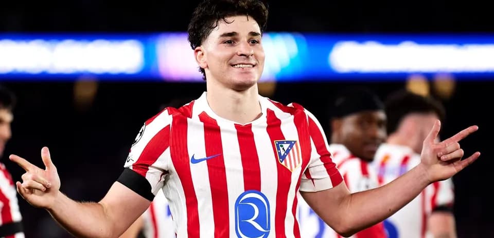 Atletico Madrid player celebrating after match