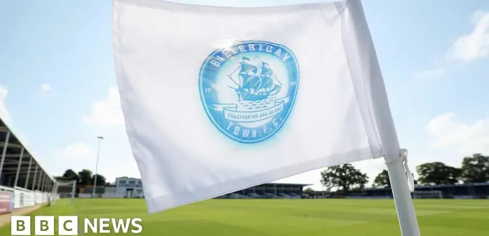 Blitarcay Town F.C. flag at the stadium