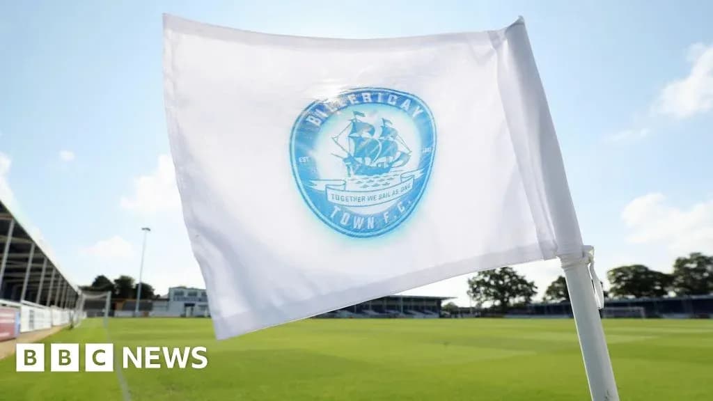 Blitarcay Town F.C. flag at the stadium Blitarcay Town F.C. flag at the stadium