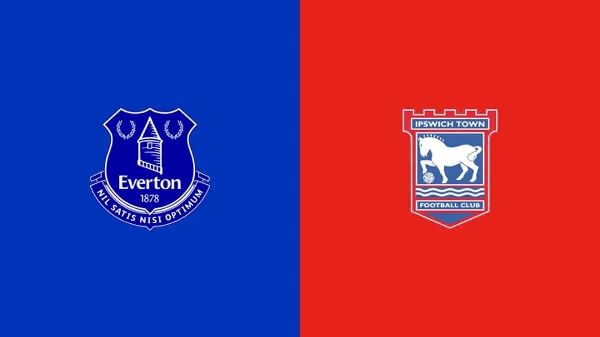 Everton and Ipswich Town club logos side by side