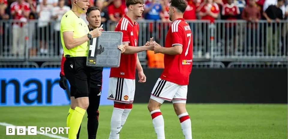 Player substitution during a football match
