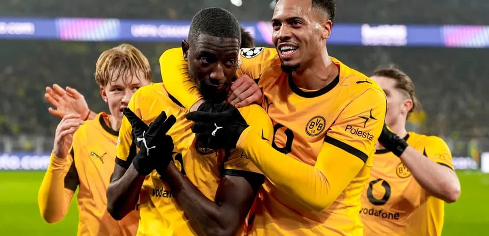 Borussia Dortmund oyunçularının sevinci