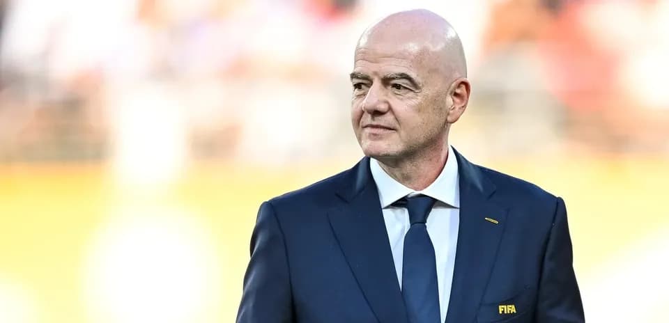 FIFA president on field during event