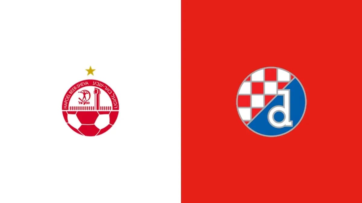 Logos of Hapoel Be'er Sheva and Dinamo Zagreb