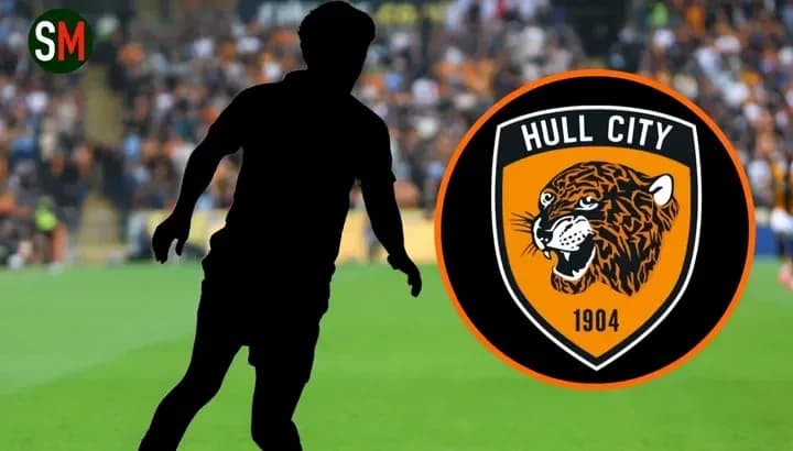 Silhouette of player with Hull City logo