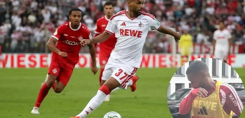 Futbolçu topu irəlilədərək müdafiədən qaçır
