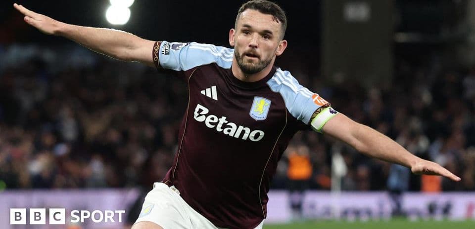Aston Villa player celebrating a goal on field