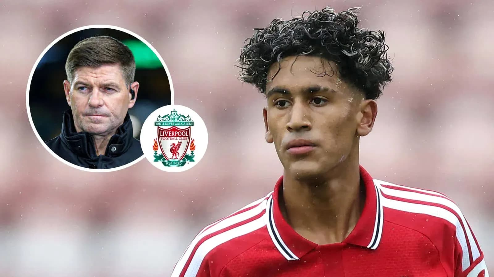 Futbolçu Liverpool forması ilə meydanda durur