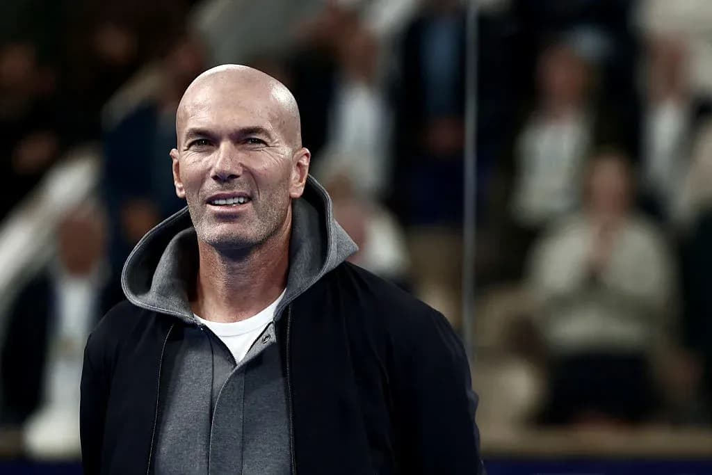 Zinedine Zidane smiling during event