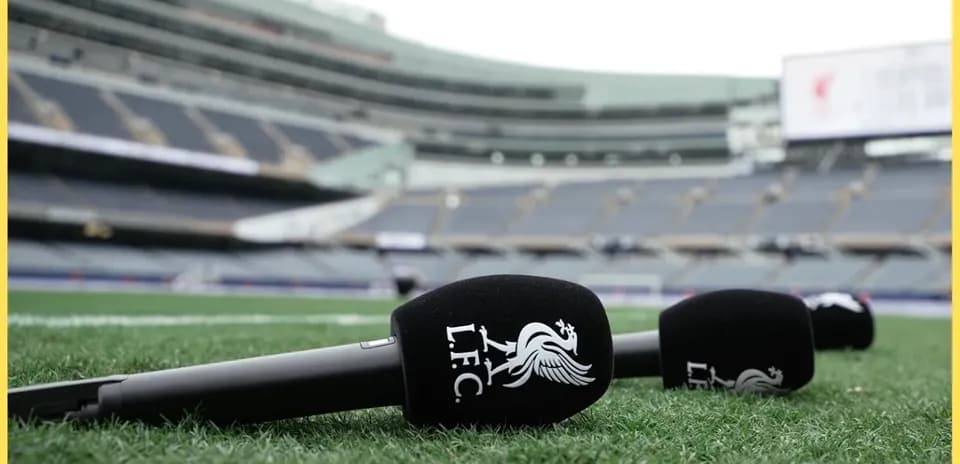 LFC microphones on the field at stadium