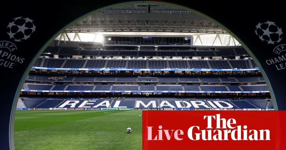 Real Madrid stadium view before UEFA Champions League match