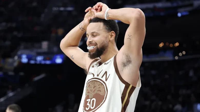 Basketball player celebrating during a game