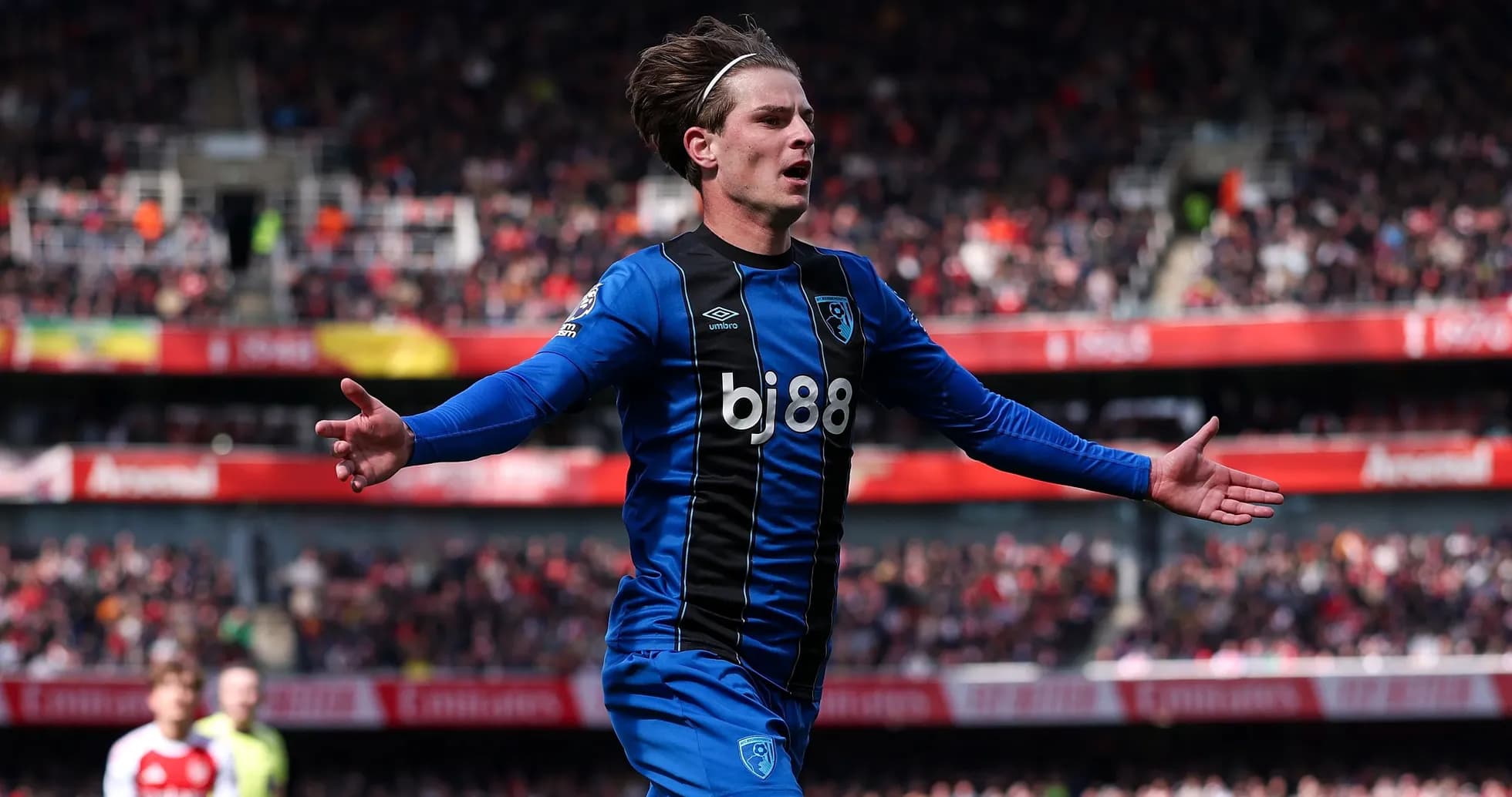 Bournemouth player celebrating a goal on the pitch
