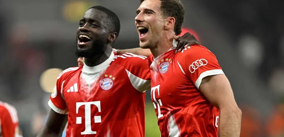 Bayern Munich players celebrating after a match