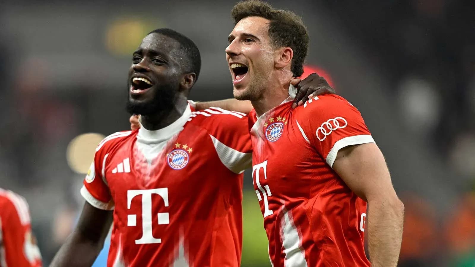 Bayern Munich players celebrating after a match