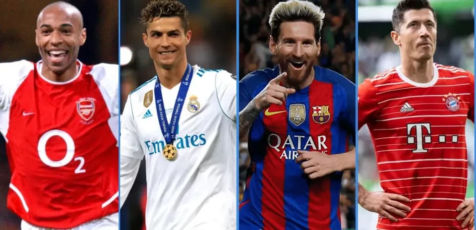 Çempionlar Liqasında Ən Çox Qol Vuran İlk 10 Futbolçu