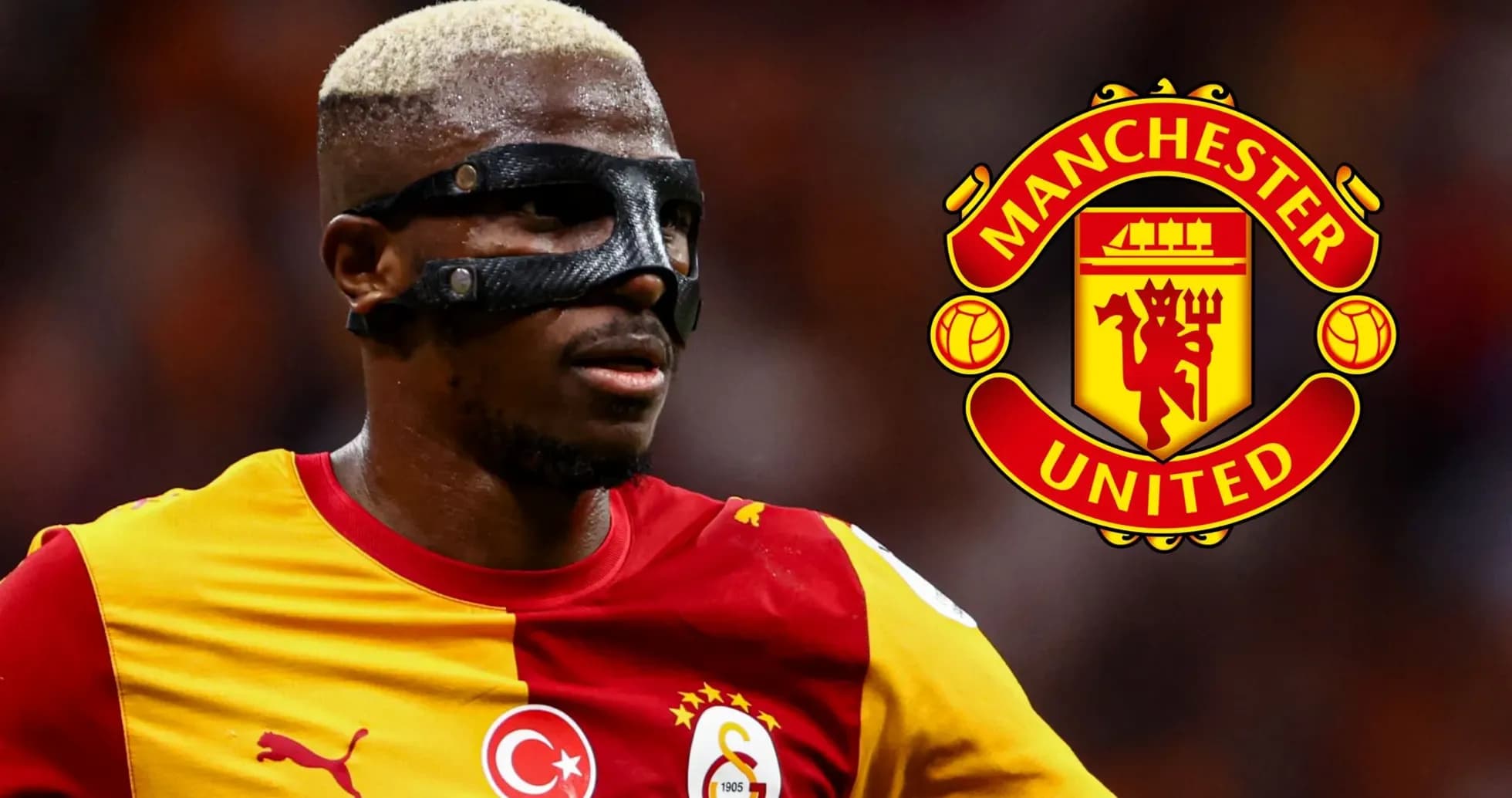 Futbolçu maska taxmış Galatasaray formasında Futbolçu maska taxmış Galatasaray formasında