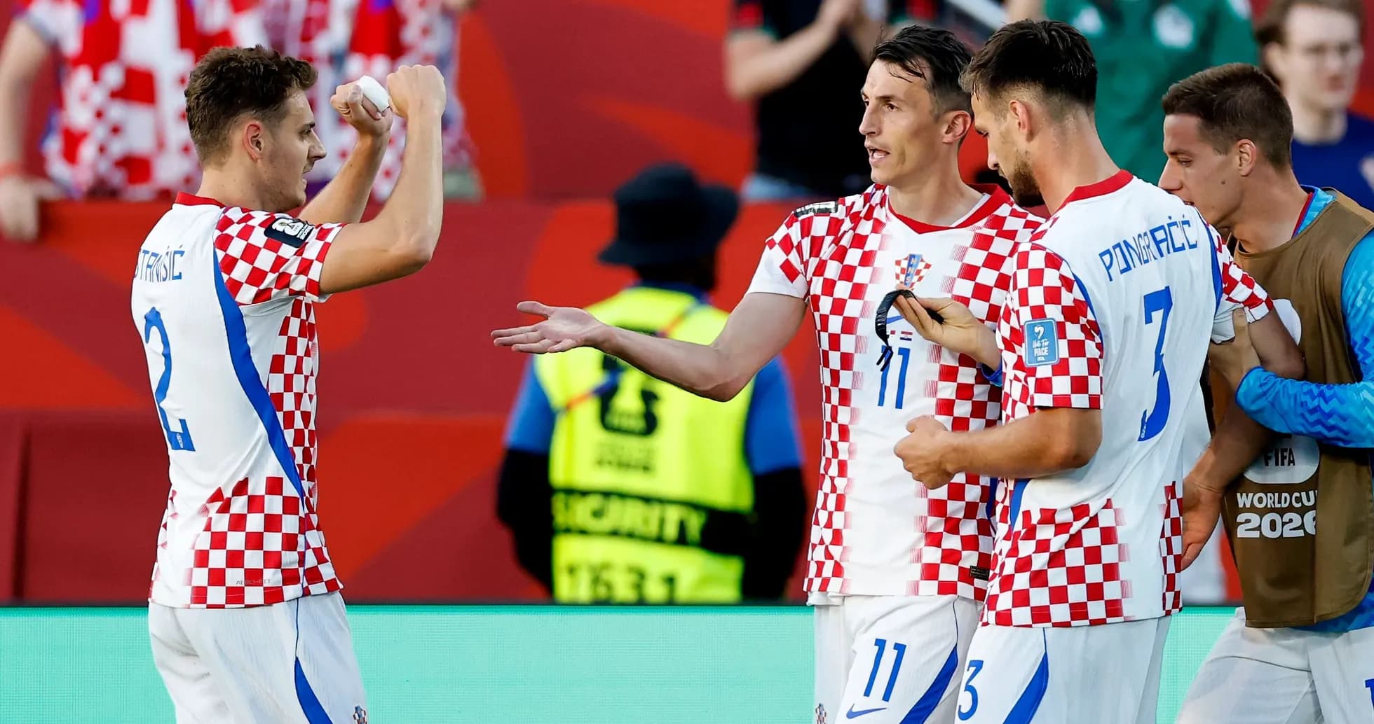 Croatia players celebrating during a match Croatia players celebrating during a match