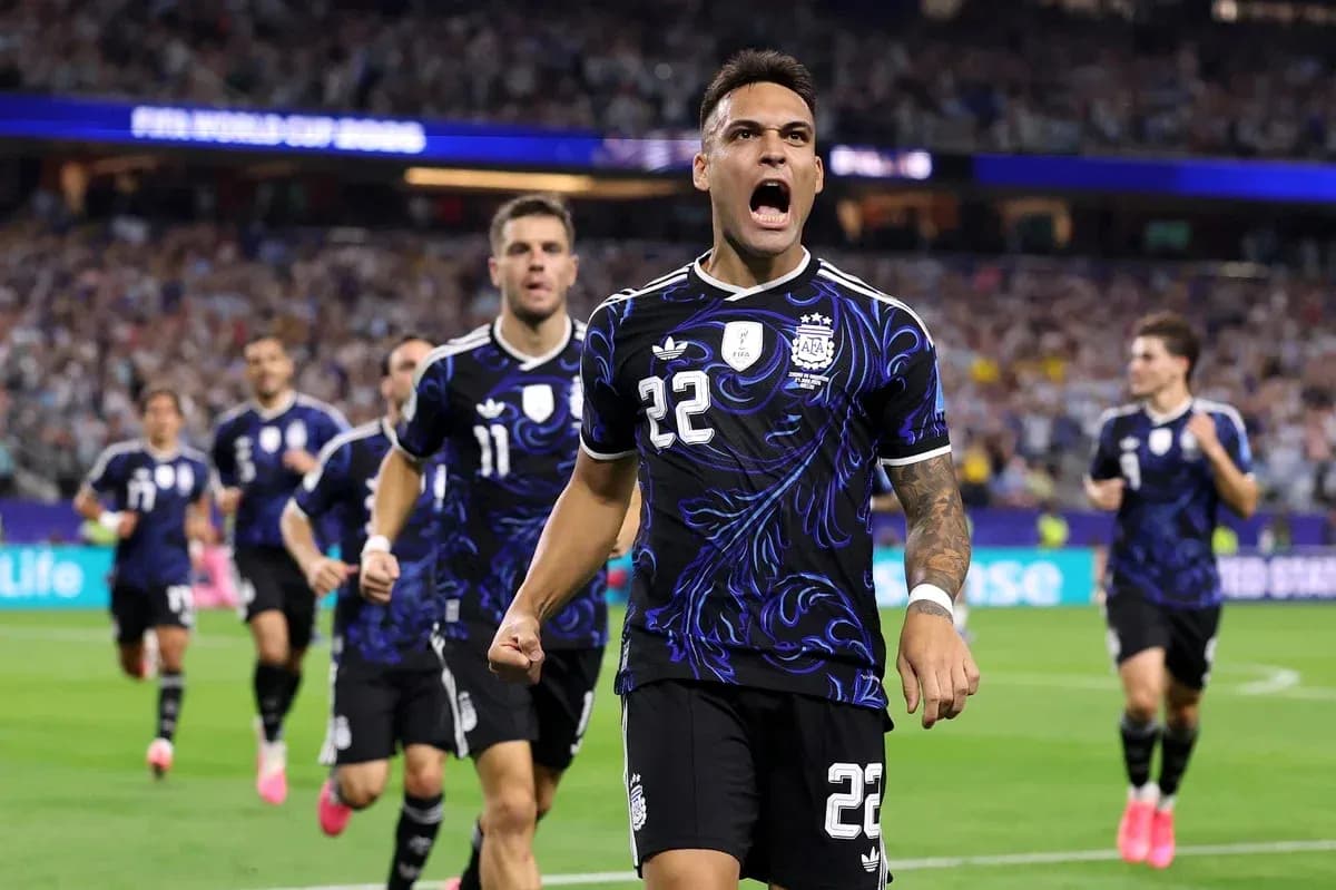 Lautaro Martínez celebrating goal with teammates Lautaro Martínez celebrating goal with teammates