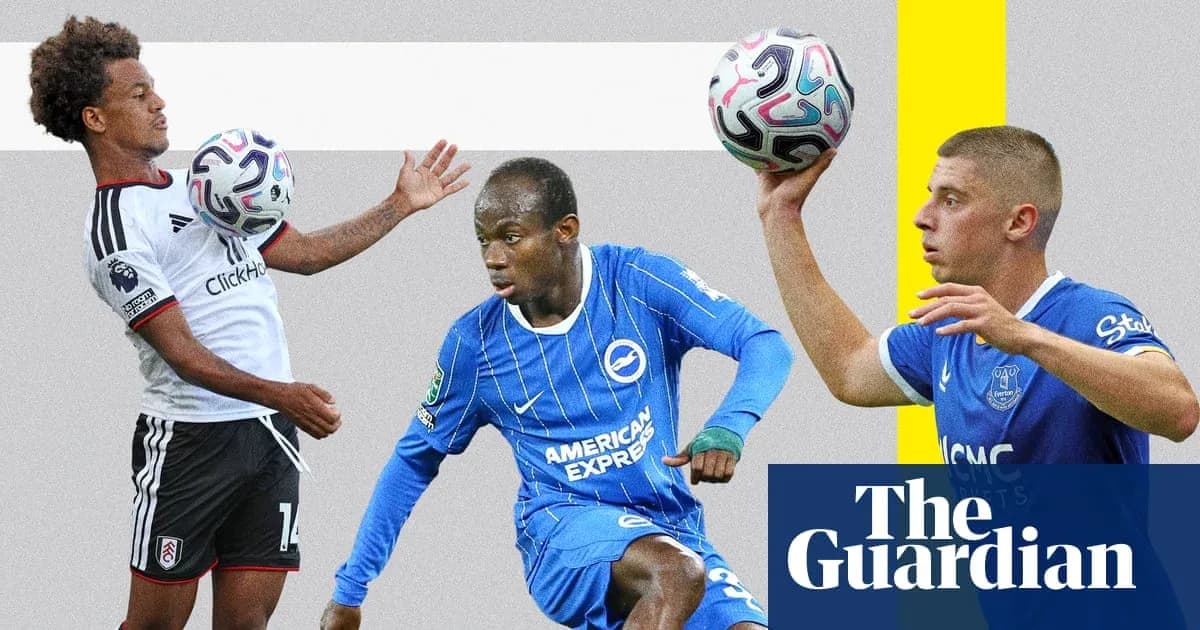 Three football players in action with balls Three football players in action with balls