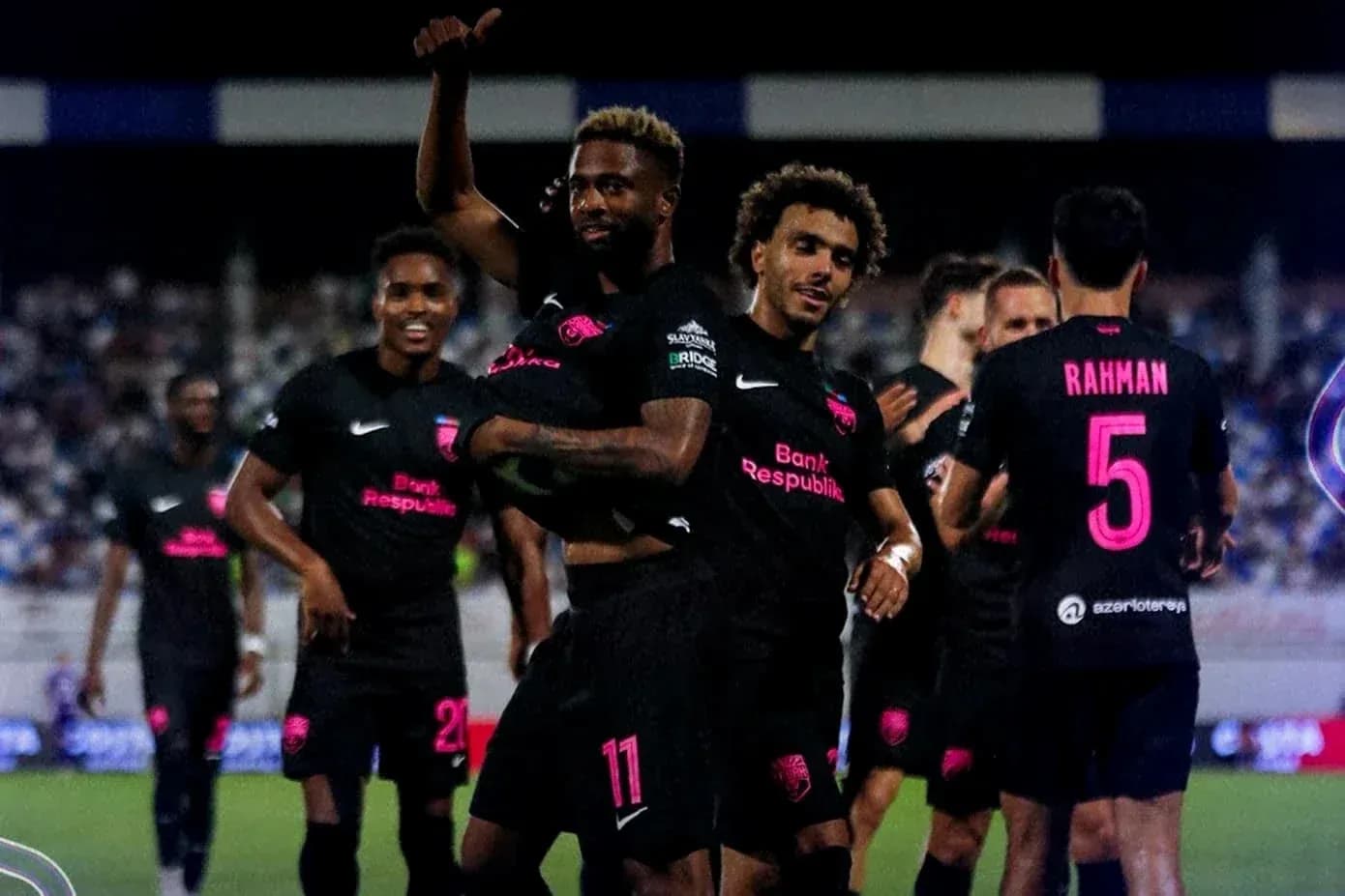 Sabah FA futbolçuları qol sevinci yaşayır Sabah FA futbolçuları qol sevinci yaşayır