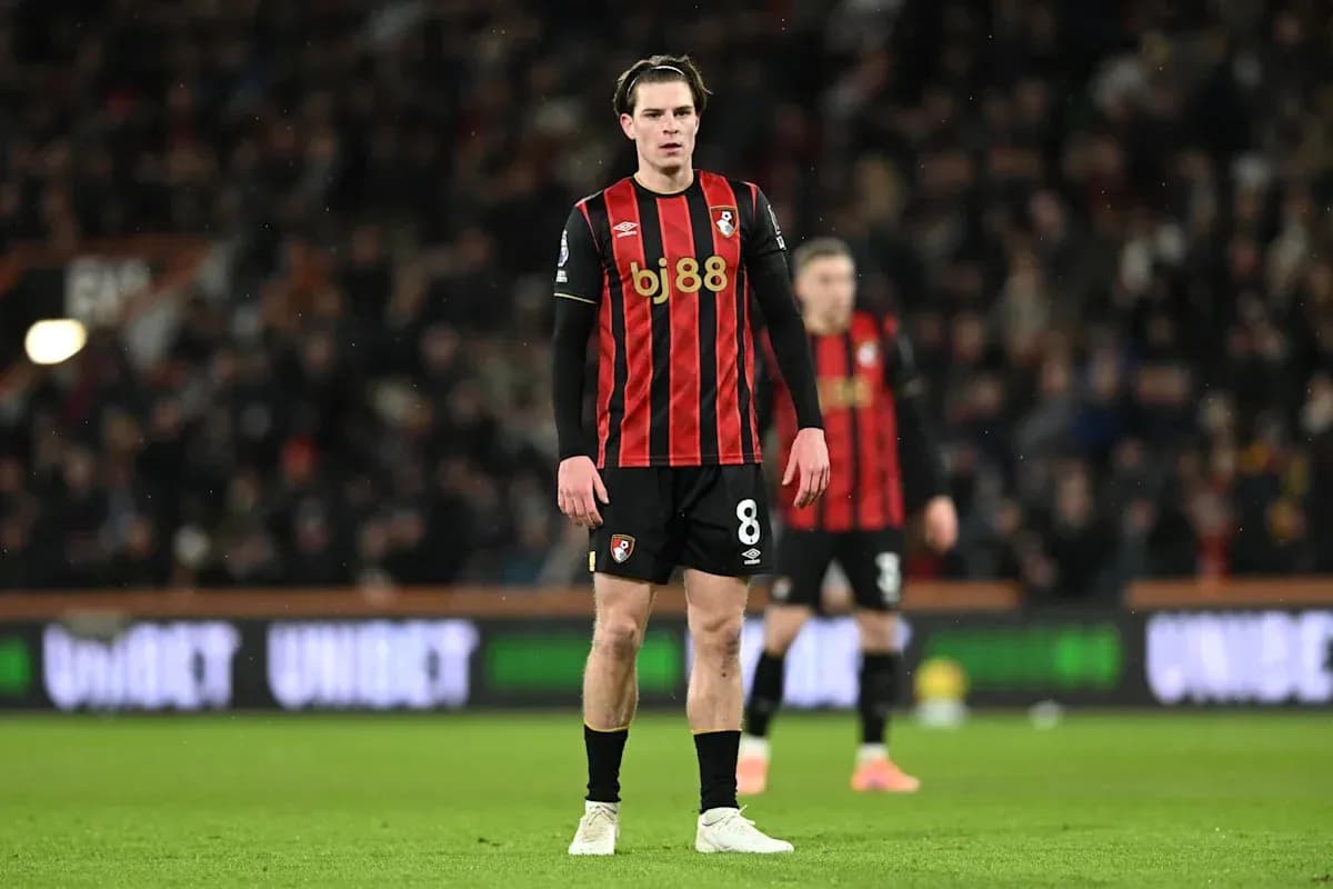 Bournemouth player on the field during match Bournemouth player on the field during match
