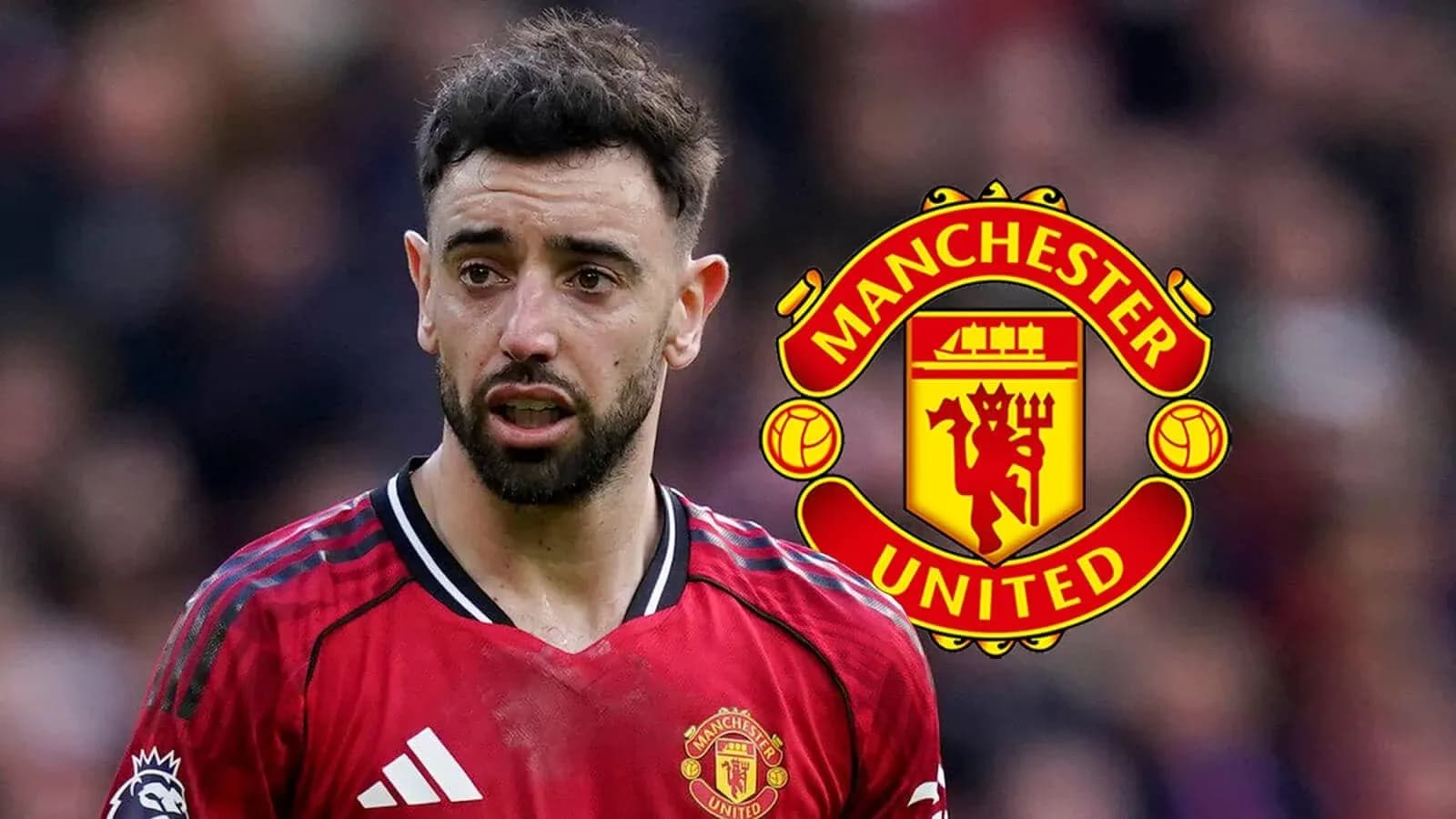 Bruno Fernandes in Manchester United jersey during match Bruno Fernandes in Manchester United jersey during match