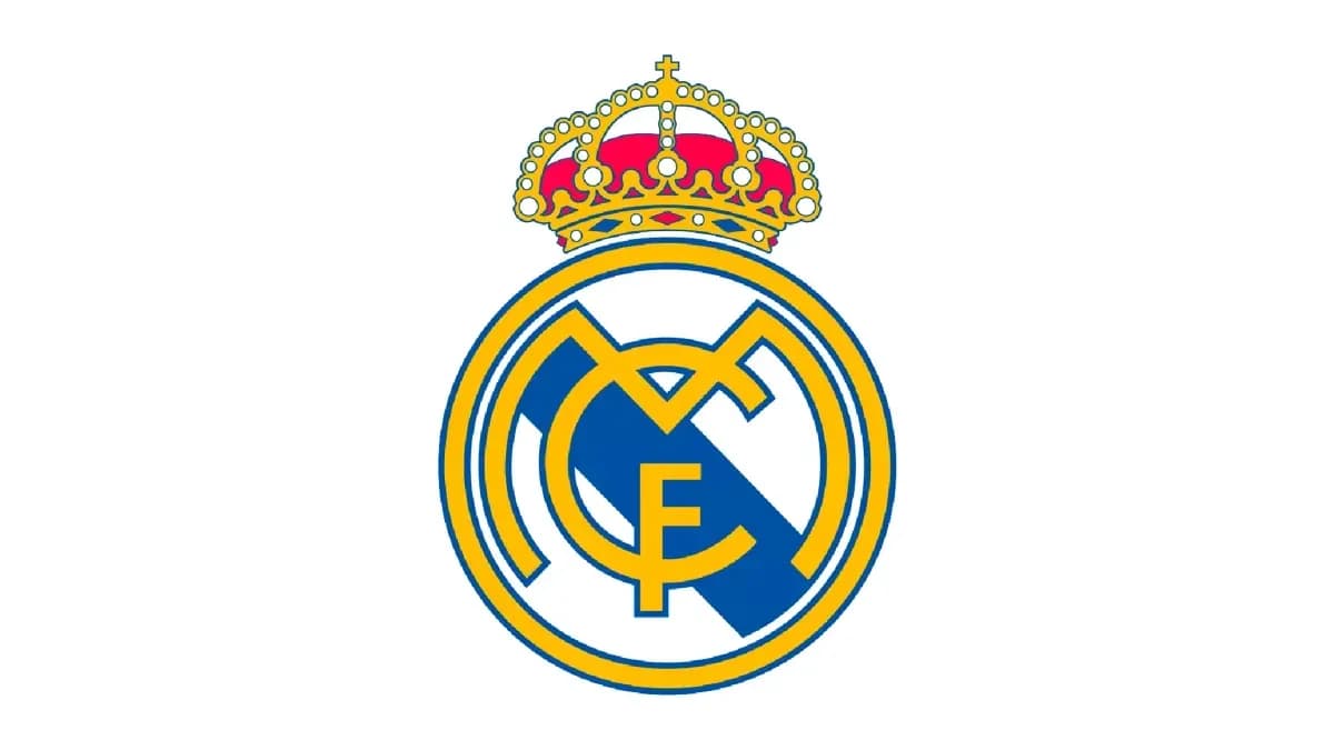 Real Madrid football club logo with crown Real Madrid football club logo with crown