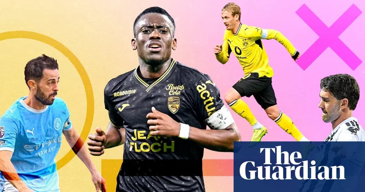 Four football players in action on colorful background Four football players in action on colorful background