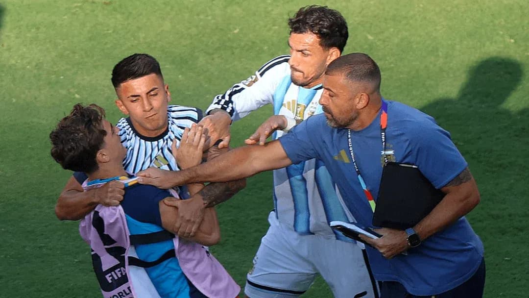 Players involved in altercation on the field Players involved in altercation on the field