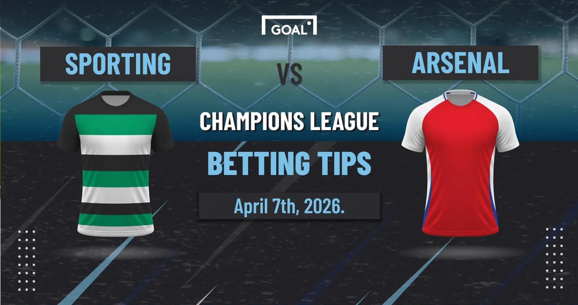 Sporting vs Arsenal Champions League betting tips graphic Sporting vs Arsenal Champions League betting tips graphic